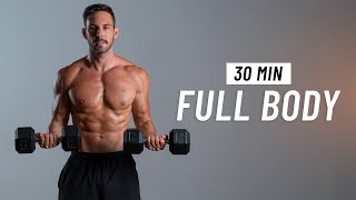 30 Min Full Body Dumbbell Workout At Home  Build Muscle [upl. by Barrus319]