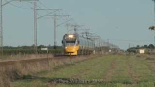 Speed on the 36quot  Queensland Rail Tilt Train  Australian trains and railroads [upl. by Clementi]