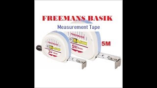 FREEMANS MEASUREMENT TAPE 5M [upl. by Attiuqahs]