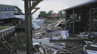 Dozens of homes in Florida town destroyed by Hurricane Idalia [upl. by Naneek]