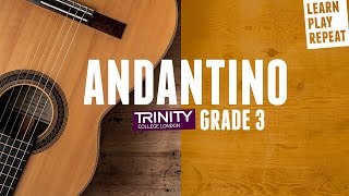 ANDANTINO Trinity classical guitar grade 3 20202023 [upl. by Deborah]