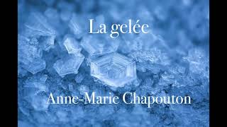 ☃️❄️Poésie ☃️❄️ La Gelée ☃️❄️ AnneMarie CHAPOUTON ☃️❄️ [upl. by Pavkovic]