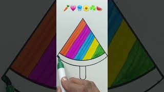 Creative art🥕🪙🪼🌼🍀🍉trendingshorts drawing art ytshorts candy painting [upl. by Ttenyl]