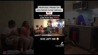 PROPOSAL PRANK ON GIRLFRIEND LEADS TO PERMANENT BREAK UP [upl. by Nonnahsed281]