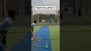 Cricket Team Collapse Unleashed 😳🏏 Bowler On Fire With Fast Balls And Fielding cricket shorts [upl. by Airyt596]