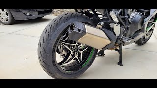 First Impression Michelin Road 6 Sport Touring tire on 2020 Ninja H2 SX SE [upl. by Annaiviv]