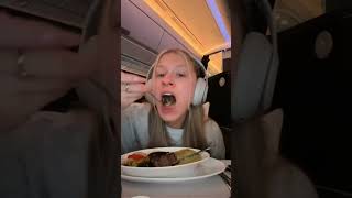 Silently reviewing plane food [upl. by Haggar236]