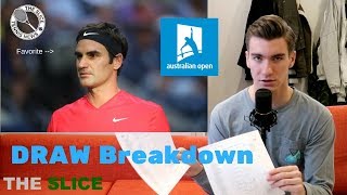 DRAW REACTION FED IS FAVORITE  Australian Open 2018  THE SLICE [upl. by Irvine572]