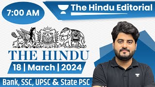 18 Mar 2024  The Hindu Analysis  The Hindu Editorial  Editorial by Vishal sir  Bank  SSC  UPSC [upl. by Blackstock]