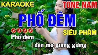 ✔PHỐ ĐÊM Karaoke Nhạc Sống Tone Nam  Tình Trần Organ [upl. by Lewap457]