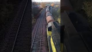 4 tone 70806 working 6R38 from Aberdeen Waterloo to Irvine Caledonian Paper train freighttrain [upl. by Ekez]