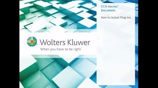 CCH Axcess™ Document  Installing the Plugins [upl. by Eiduj962]