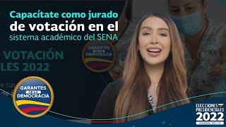 Capacítate como jurado de votación en el sistema académico del SENA [upl. by Dekeles]