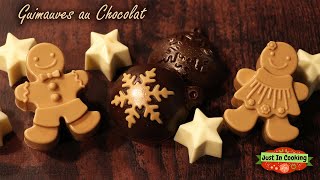 ❅ Recette des Guimauves de Noël aux 3 Chocolats façon Oursons Guimauve ❅ [upl. by Ardnazil]