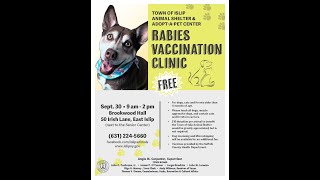 Free Rabies Vaccination Clinic September 30th [upl. by Drida]