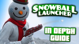 GTA Online Snowball Launcher In Depth Guide A VERY Fun Meme Weapon [upl. by Llenod]