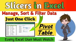 How to Use Slicer in Excel  Create Multiple Slicers in Excel and Manage Data in just One Click [upl. by Nomed]