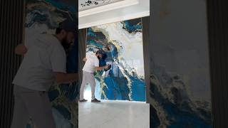 Venetian plaster stucco art painting interiordesign shorts interiorism homedecor walldeco [upl. by Norit]