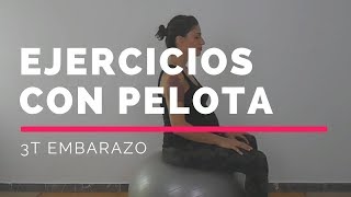 Ejercicios con pelota en el embarazo Trabajando la movilidad pélvica en el tercer trimestre [upl. by Etnasa217]