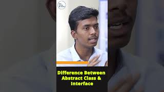 Java Interview Question Difference Between Abstract Class amp Interface  shorts kiransir java [upl. by Nirrep]