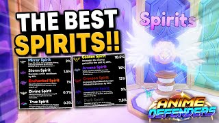 The BEST SPIRITS For EVERY UNIT In Anime Defenders Update 4 [upl. by Mahalia]