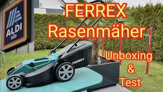 Ferrex ElektroRasenmäher GLM44 bei bei ALDI Nord amp Süd 2021 [upl. by Locklin751]