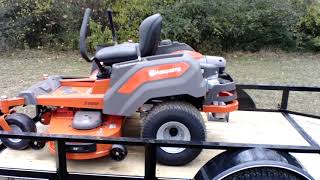 Husqvarna Z254F Zero Turn 24HP Briggs 5 X 10 Utility Trailer [upl. by Hoisch321]