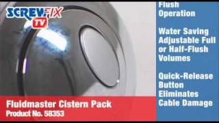 Screwfix Fluidmaster Button Cable Dual Flush amp Bottom Inlet Toilet Fittings [upl. by Obbard666]