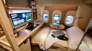 EMIRATES Boeing 777 First Class  Dubai to Brussels flight in 4K PHENOMENAL [upl. by Namqul]