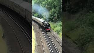 70000 Britannia Powers Up Hildenborough Bank with load 13 train steam steamtrain steamlocomotive [upl. by Let]