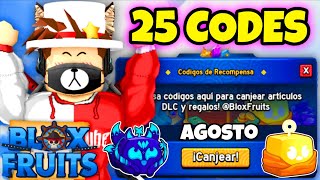 25 CODIGOS DE BLOX FRUITS CODES ROBLOX AGOSTO 2024 [upl. by Eimas]