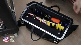 Deluxe Tool Bag Black Canvas 13 Pockets 16Inch 510216SPBLK [upl. by Okeim]