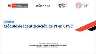 DGPMI Proyectos de inversión en Centros de Promoción y Vigilancia Comunal CPVC Módulo 1 Formulación [upl. by Einattirb]