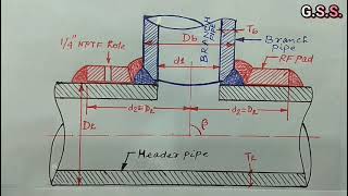 Piping Engineering  pipeline branching  by tee direct branching olet amp half coupling [upl. by Tterab]