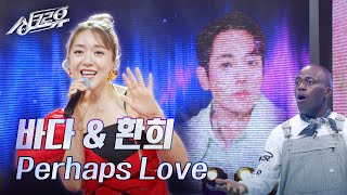 바다 amp 환희  Perhaps Love 원곡  하울 제이 3R 정체 공개 싱크로유  KBS 241021 방송 [upl. by Gerk]