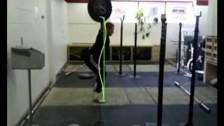 Dartfish Analysis on 80kg power snatch [upl. by Gannie]