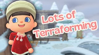 Terraforming Transition  Winter Christmas Cottagecore Island  ACNH Animal Crossing New Horizons [upl. by Trstram]