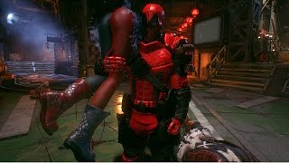 Batman Arkham Knight Deadpool vs Harley Quinn Mod [upl. by Millard]