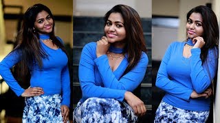 Shalu Shamu Stunning Hot amp Cute In Blue Dress For Latest Movie Promotion [upl. by Garfield]