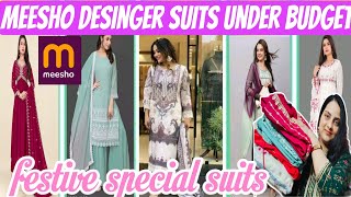 Huge Meesho Designer Suits sets under 1200rs l Meesho Haul l Style with Ruku l Festive Collection [upl. by Sedicla446]