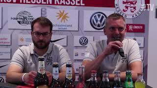 löwentv • Pressekonferenz KSV Hessen Kassel  Vikt Griesheim  03102018 [upl. by Allekim628]