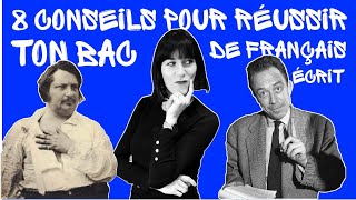 8 CONSEILS POUR RÉUSSIR TON BAC DE FRANÇAIS  ÉCRIT [upl. by Eelegna]