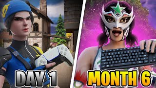 My Day 1 to Month 6 Fortnite CONTROLLER to KEYBOARD amp MOUSE Progression [upl. by Leoine475]