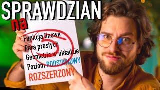 ✅Sprawdzian na 5❗️ Funkcja liniowa PARA PROSTYCH Geometria w układzie❗️ [upl. by Cuda]