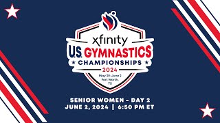 2024 Xfinity US Gymnastics Championships  Senior Women  Day 2 International Feed [upl. by Linnell]