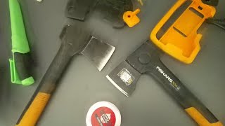 Fiskars X14 Vs X7 axe comparisonkalsarikänit [upl. by Nnylrac]