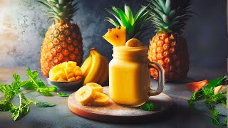 How To Make Pineapple Banana Smoothie A Healthy and Delicious Way to Fuel Your Day [upl. by Airoled]