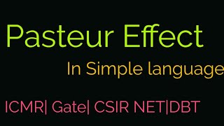 Pasteur Effect Microbiology Classes [upl. by Kistner]