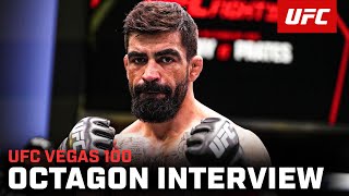 Elizeu Zaleski dos Santos Octagon Interview  UFC Vegas 100 [upl. by Relyks460]