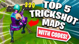 Top 5 BEST Fortnite Trickshot Maps with CODES 13 insane [upl. by Iznek]